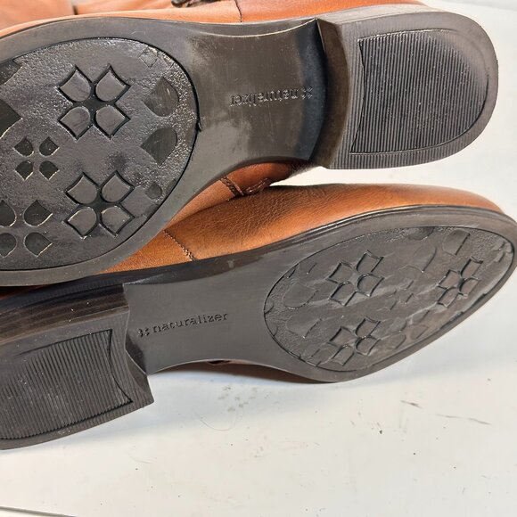 WOMEN'S BROWN LEATHER BOOTS SIZE 8 - Picture 4 of 16